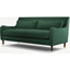 Picture of Content by Terence Conran Oksana 3 Seater Sofa, Plush Hunter Green Velvet with Dark Wood Brass Leg