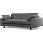 Picture of Content by Terence Conran Tobias, 3 Seater Sofa, Textured Weave Slate, Dark Wood Leg