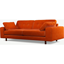 Picture of Content by Terence Conran Tobias, 3 Seater Sofa, Plush Paprika Velvet, Dark Wood Leg