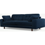 Picture of Content by Terence Conran Tobias, 3 Seater Sofa, Plush Indigo Velvet, Dark Wood Leg