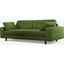 Picture of Content by Terence Conran Tobias, 3 Seater Sofa, Plush Vine Green Velvet, Dark Wood Leg