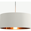 Picture of Oro Pendant Drum Lamp Shade, White Clay and Copper
