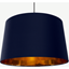 Picture of Oro Extra Large Tapered Pendant Drum Lamp Shade,  Navy and Copper