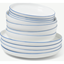 Picture of Taryn 12 Piece Porcelain Dinner Set, White & Blue