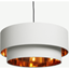 Picture of Oro Layered Pendant Drum Lamp Shade, Clay White and  Copper