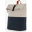 Picture of Lismore Waxed Canvas Backpack, Stone & Navy with Brick Straps