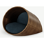 Picture of Kyali Oval Pet Bed, Small, Natural Walnut & Navy