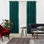 Picture of Julius Velvet Eyelet Lined Pair of Curtains, 135 x 260cm, Teal Blue