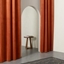 Picture of Julius Velvet Eyelet Lined Pair of Curtains, 135 x 260cm, Burnt Orange
