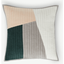 Picture of Giacomo Patchwork Velvet Cushion, 50x50cm, Peacock green & Plaster Pink