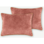 Picture of Castele Set of 2 Luxury Velvet Cushions, 35x50cm, Blush Pink with Gold Piping