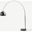 Picture of Bow Large Arc Overreach Floor Lamp, Black Nickle and Marble