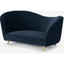 Picture of Kooper Pet Sofa, S/M, Blue & Brass