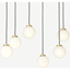 Picture of Nyro Chandelier Lamp, Black & Antique Brass
