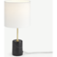 Picture of Rita Bedside Table Lamp, Black Marble & Brass