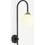 Picture of Faye Wall Light Single, Black, Antique Brass