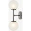 Picture of Globe Wall Light, Black Nickel and Frosted Glass