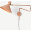 Picture of Ogilvy Swing Arm Wall Lamp, Pink & Antique Brass