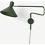Picture of Ogilvy Swing Arm Wall Lamp, Green & Antique Brass