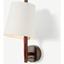 Picture of Sveinn Wood Wall Lamp, Dark Wood & White