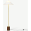 Picture of Natalie Floor Lamp, Dark Wood, Brass & White