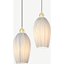 Picture of Bonney Pleated Shade Pendant Lamp, Brushed Brass & Grey