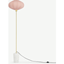 Picture of Bonney Pleated Shade Floor Lamp, Brushed Brass, Marble & Pink