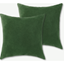 Picture of Lorna Set of 2 Velvet Cushions, 45 x 45cm, Leaf Green
