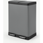 Picture of Colter 60L, Soft Close Double Recycling Pedal Bin, x2 30L, Dark Grey