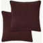 Picture of Selky Set of 2 Reversible Corduroy Cushions, 50 x 50cm, Rose Pink & Burgundy