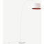 Picture of Sweep Arc Overreach Floor Lamp, Matt White and Copper