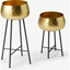 Picture of Boise Set of 2 Hammered Metal Planter with Metal Stand