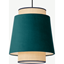 Picture of Haroon Lamp Shade, Peacock Blue Velvet & Raffia