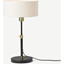 Picture of Teo Table Lamp, Antique Brass & White