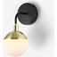 Picture of Siren Bathroom Wall Lamp, Black & Brushed Brass