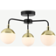 Picture of Siren Bathroom 3 Light Ceiling Lamp, Black & Brushed Brass