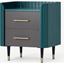 Picture of Lali Bedside Table, Teal & Brass