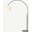 Picture of Teo Overreach Floor Lamp, Antique Brass & White