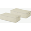 Picture of Ponting Set of 2 Fabric Underbed Storage Trunks, Cream & Grey