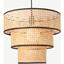 Picture of Sagres Chandelier Lamp Shade, Natural Cane & Black