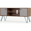 Picture of Dotty Wide TV Stand, Dark Stain Oak and Grey