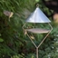 Picture of Bird feeding hut on stake - brushed aluminium