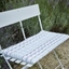 Picture of Bistro bench seat pad in orchard stripe - cotton