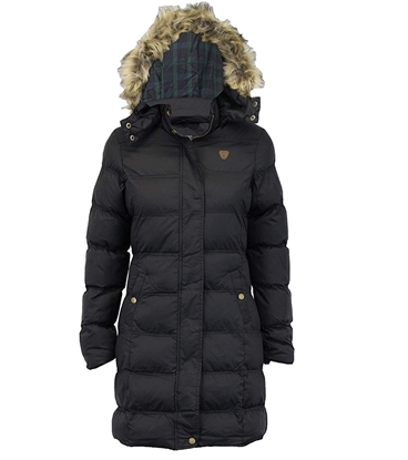 Picture of Womens Brave Soul Long Fur Trimmed Hooded Padded Puffer Parka Winter Jacket Coat