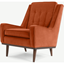 Picture of Scott Armchair, Burnt Orange Cotton Velvet