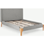 Picture of Roscoe Super King Size Bed, Cool Grey & Oak Legs