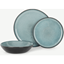 Picture of Krisha 12 Piece Reactive Glaze Dinner Set, Turquoise and Charcoal