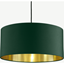 Picture of Oro Pendant Drum Lamp Shade, Green & Brushed Brass