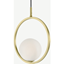 Picture of Remi  Pendant Lamp, Brushed Brass and Opal White Glass