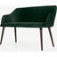 Picture of Lule Dining Bench, Pine Green Velvet